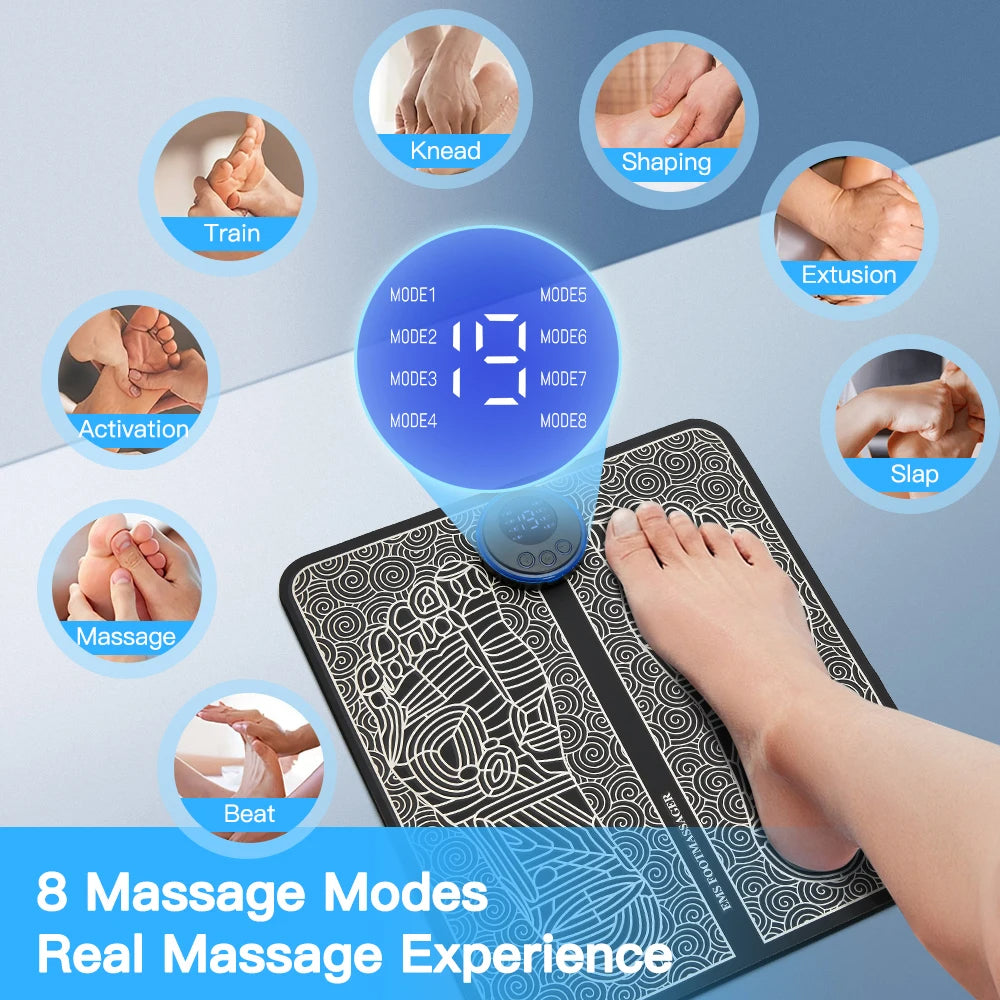 Foot Massager & Neck Massager Combo - Pin Relif Complete EMS Massage Kit