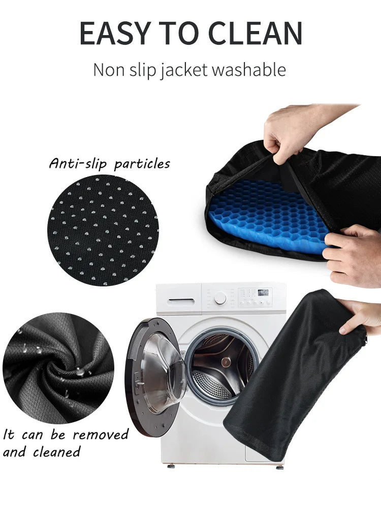 Extra Large Chair Cushion Seat Pad Breathable Honeycomb Design Car Gel Seat Cushions for Office