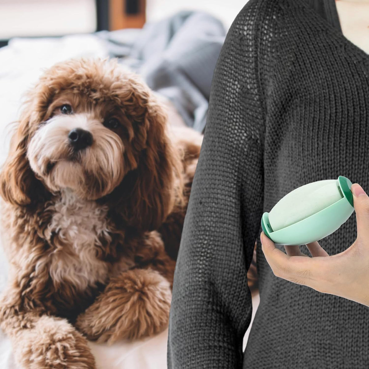 Reusable Lint Roller Ball – Extra Sticky, Washable & Travel-Friendly (Green)