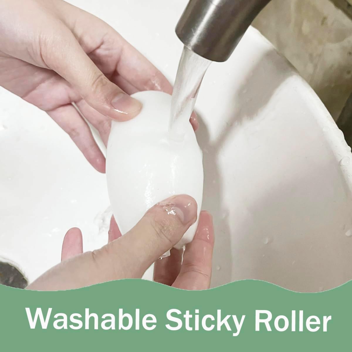 Reusable Lint Roller Ball – Extra Sticky, Washable & Travel-Friendly (Green)
