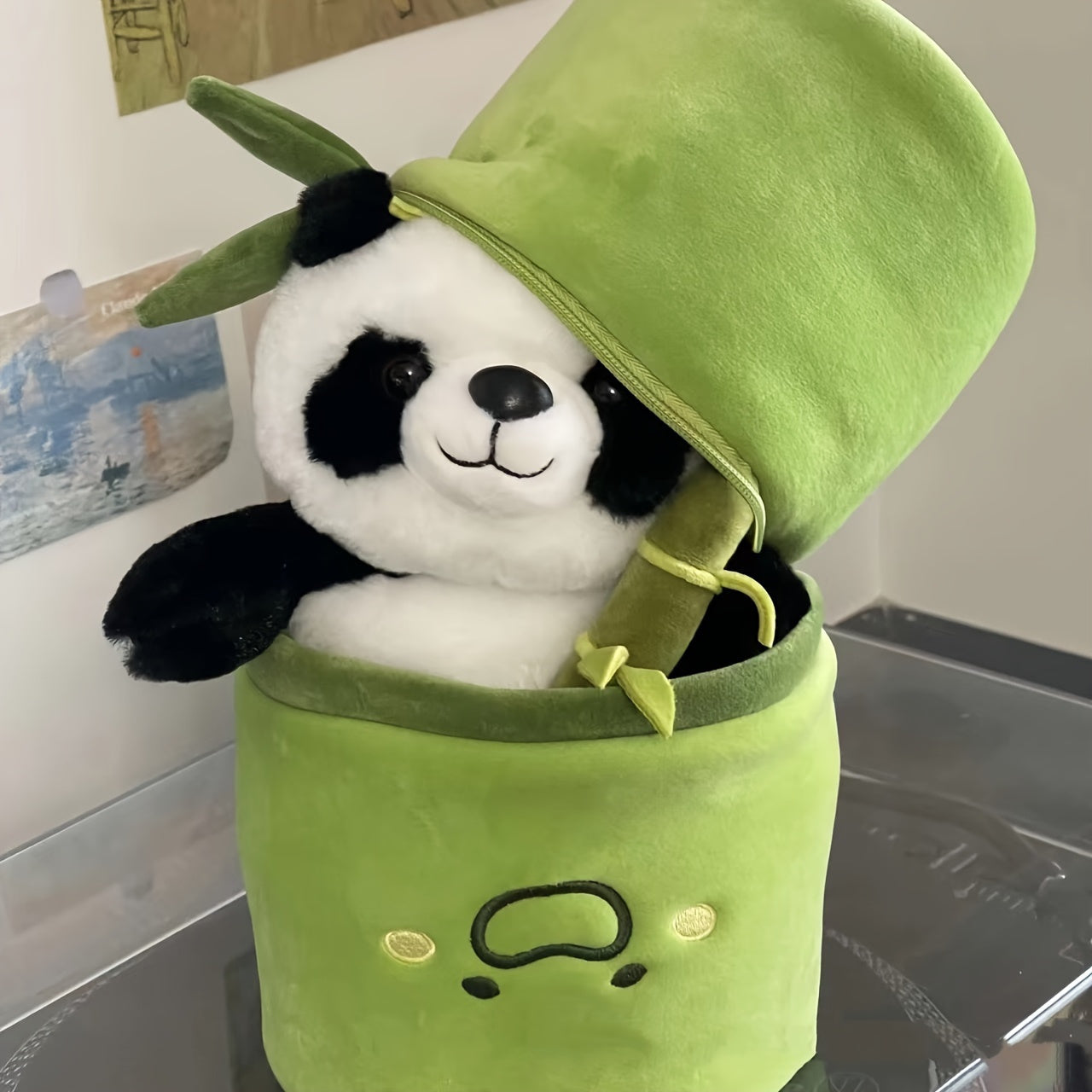 Bamboo Panda Soft Toys | Panda Teddy Bear with Bamboo House