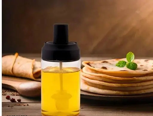 AppliKart 250 ml Glass Oil Dispenser With Basting Brush