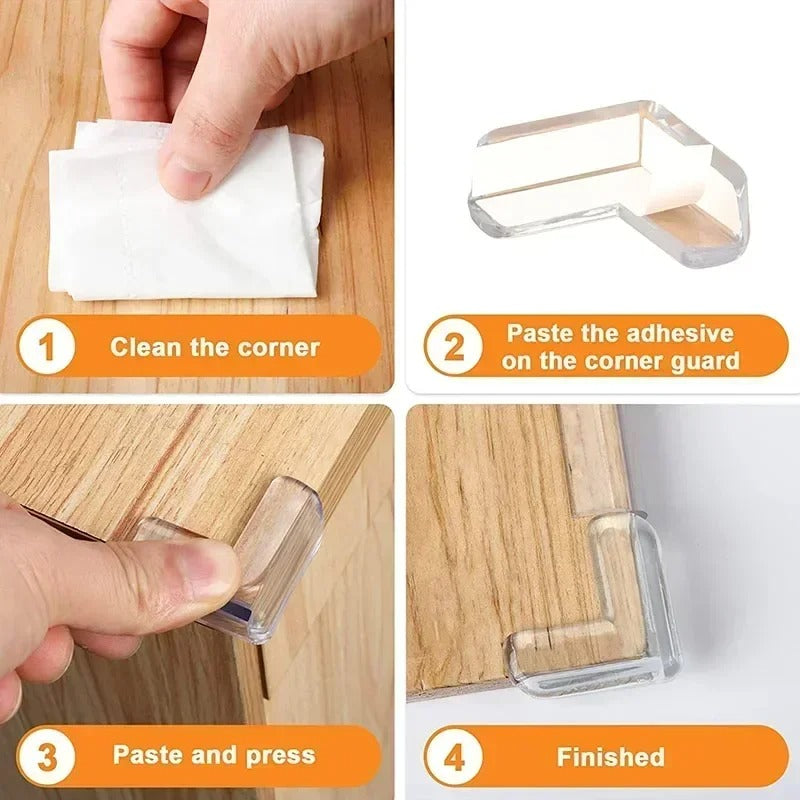 12 Pcs Safety Corner Protection Table Silicone Edge Corner Guard Transparent Anti Collision Desk Edge Protection Cover