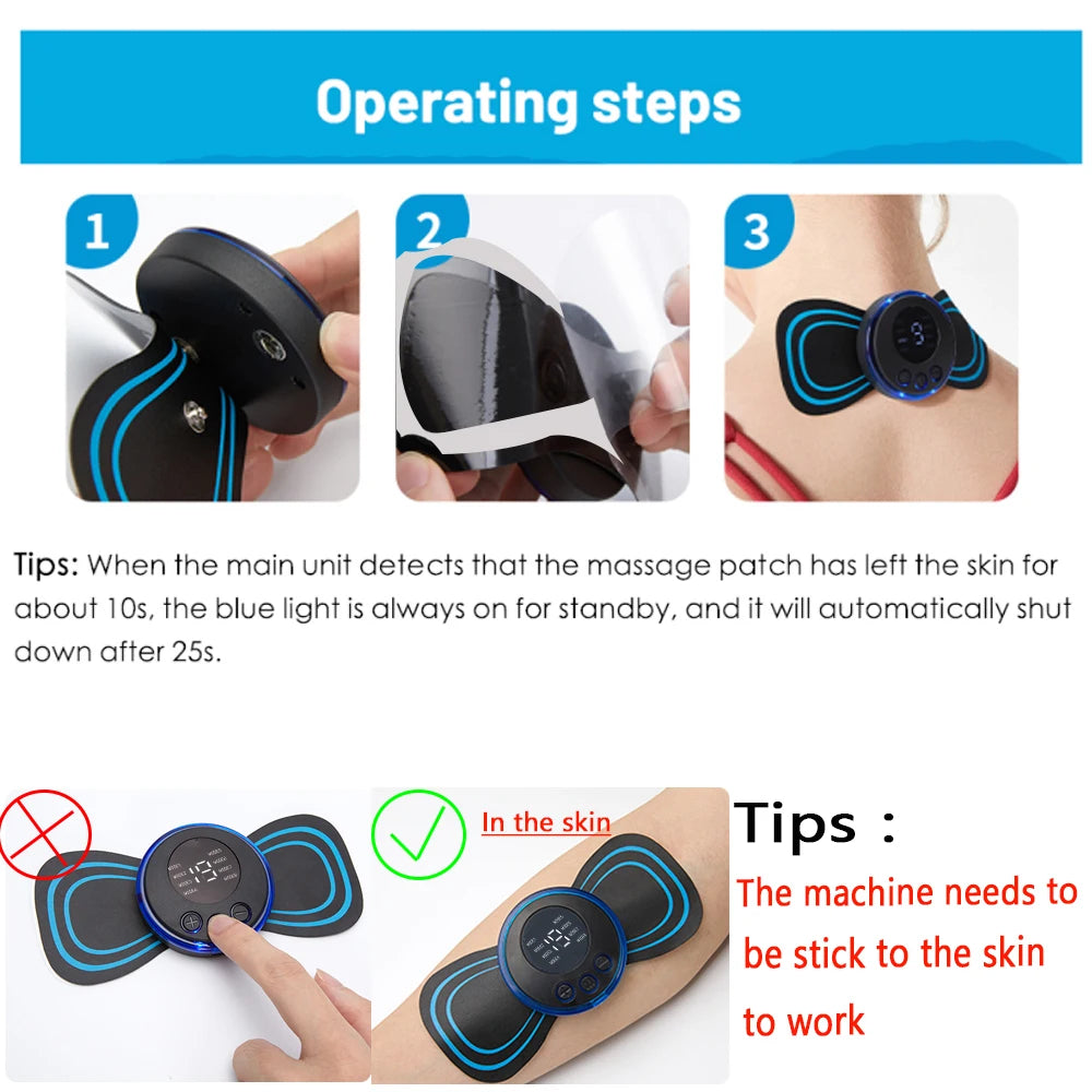 Foot Massager & Neck Massager Combo - Pin Relif Complete EMS Massage Kit