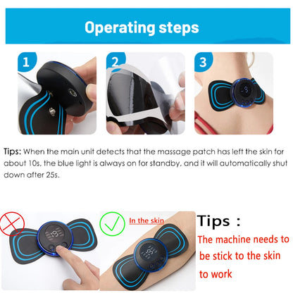 Foot Massager & Neck Massager Combo - Pin Relif Complete EMS Massage Kit