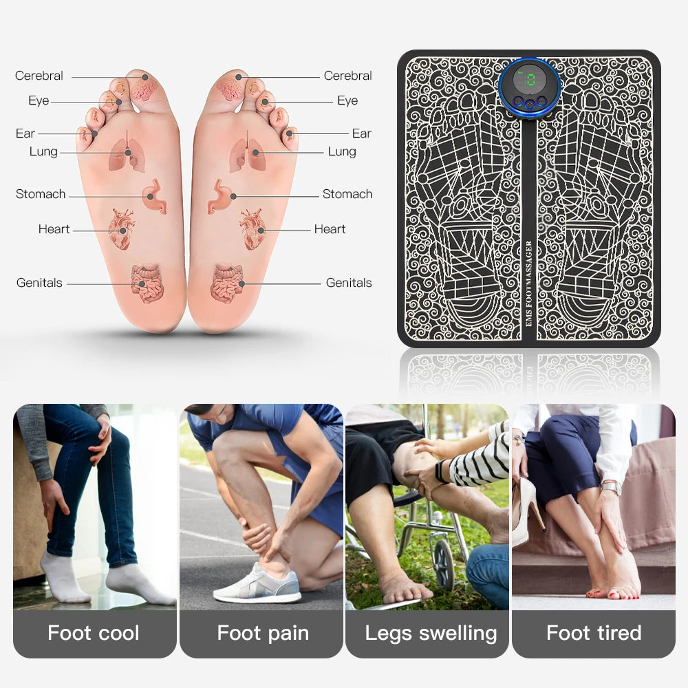 Foot Massager & Neck Massager Combo - Pin Relif Complete EMS Massage Kit