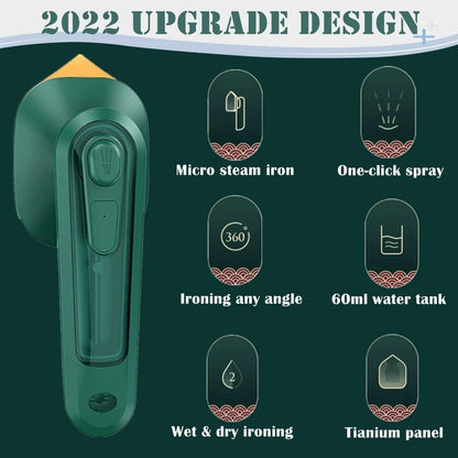 Micro Portable Steam Iron | Mini Ironing Machine for Clothes | Supports Dry and Wet Ironing | Garment Steamer for Home & Travel - Perfect for Gifting