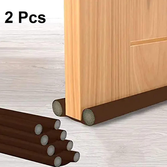 Door Protector- Door Draft Fabric Cover Guard Door Gap Sealer  - Brown (Pack Of 2)