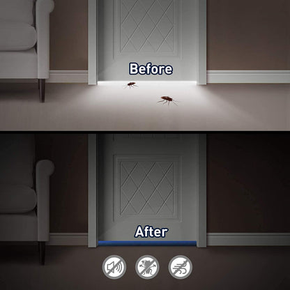 Door Protector- Door Draft Fabric Cover Guard Door Gap Sealer  - Brown (Pack Of 2)