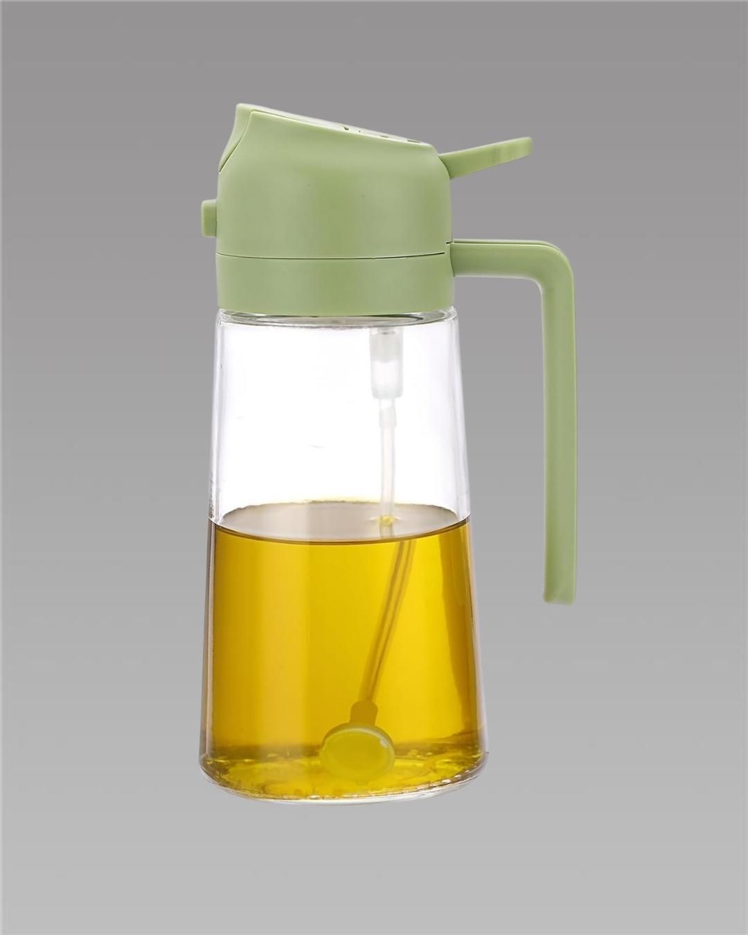 AppliKart Premium Glass 2-in-1 Oil Sprayer & Dispenser Bottle – Dual-Function Nozzle for Cooking, Air Fryer, Salad, Roasting & Frying (Multi Colour,550ml, Pack of 1)