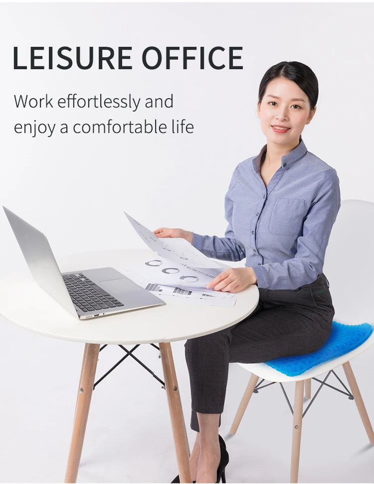 Extra Large Chair Cushion Seat Pad Breathable Honeycomb Design Car Gel Seat Cushions for Office