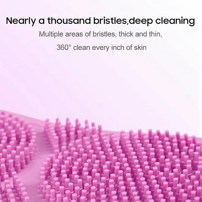 Silicone Back Scrubber Bath Belt – Pack of 2 | Double-Sided Exfoliating & Massage Shower Brush | Body Wash Exfoliator for Men & Women – Waterproof, Hygienic Design