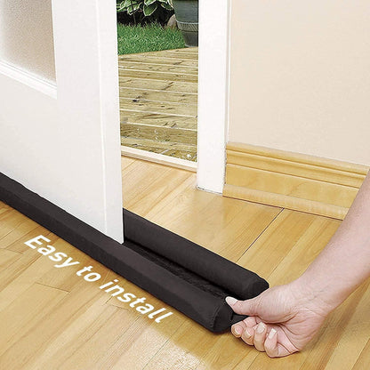 Door Protector- Door Draft Fabric Cover Guard Door Gap Sealer  - Brown (Pack Of 2)