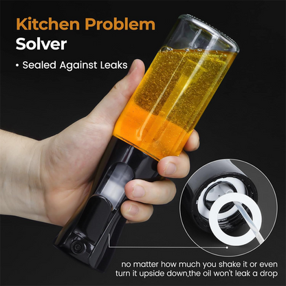 Glass Oil Spray Dispenser Bottle – 200ml Refillable Food Grade Mister for Healthy Cooking