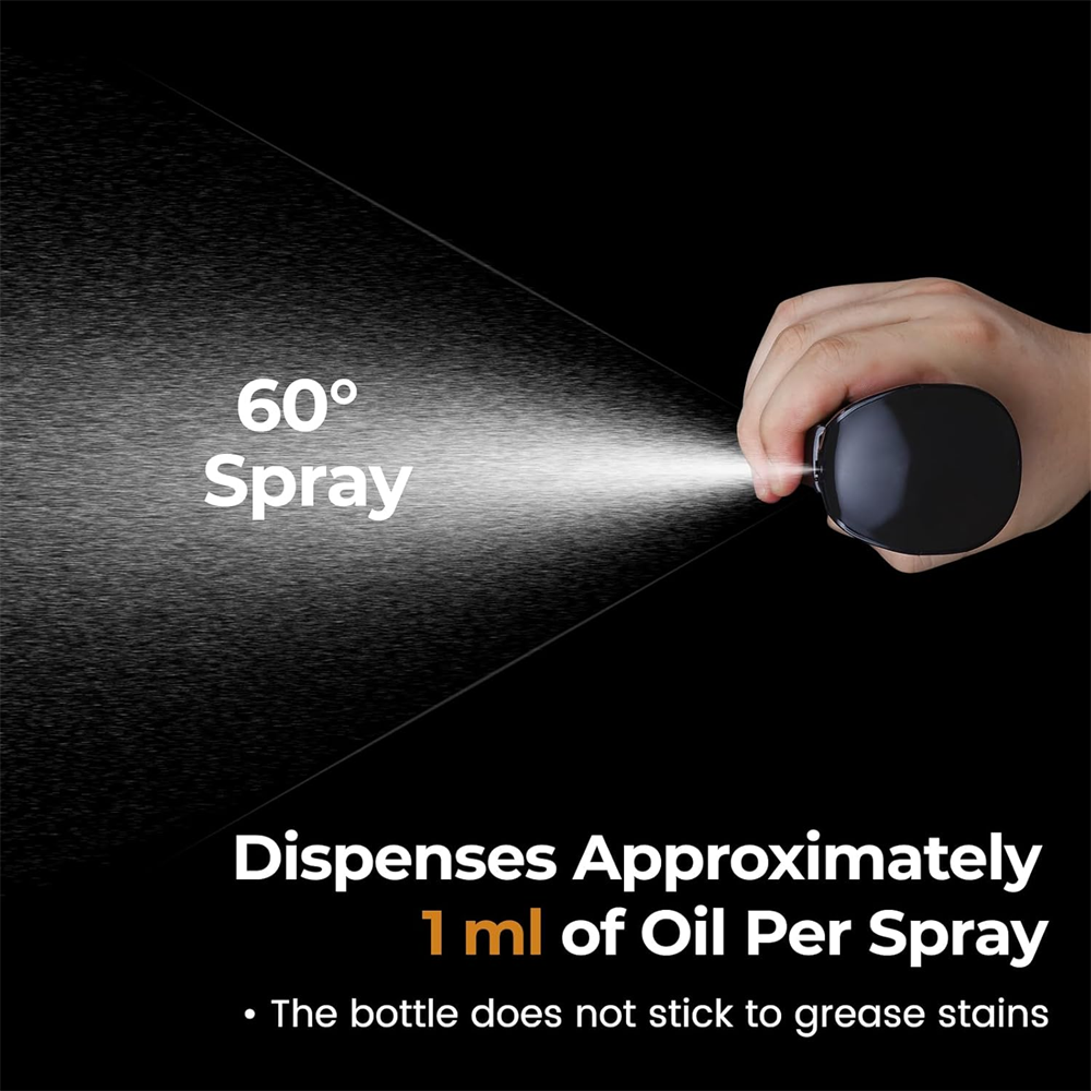 Glass Oil Spray Dispenser Bottle – 200ml Refillable Food Grade Mister for Healthy Cooking