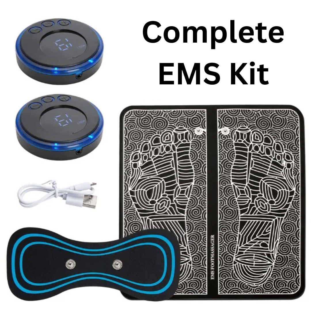 Foot Massager & Neck Massager Combo - Pin Relif Complete EMS Massage Kit