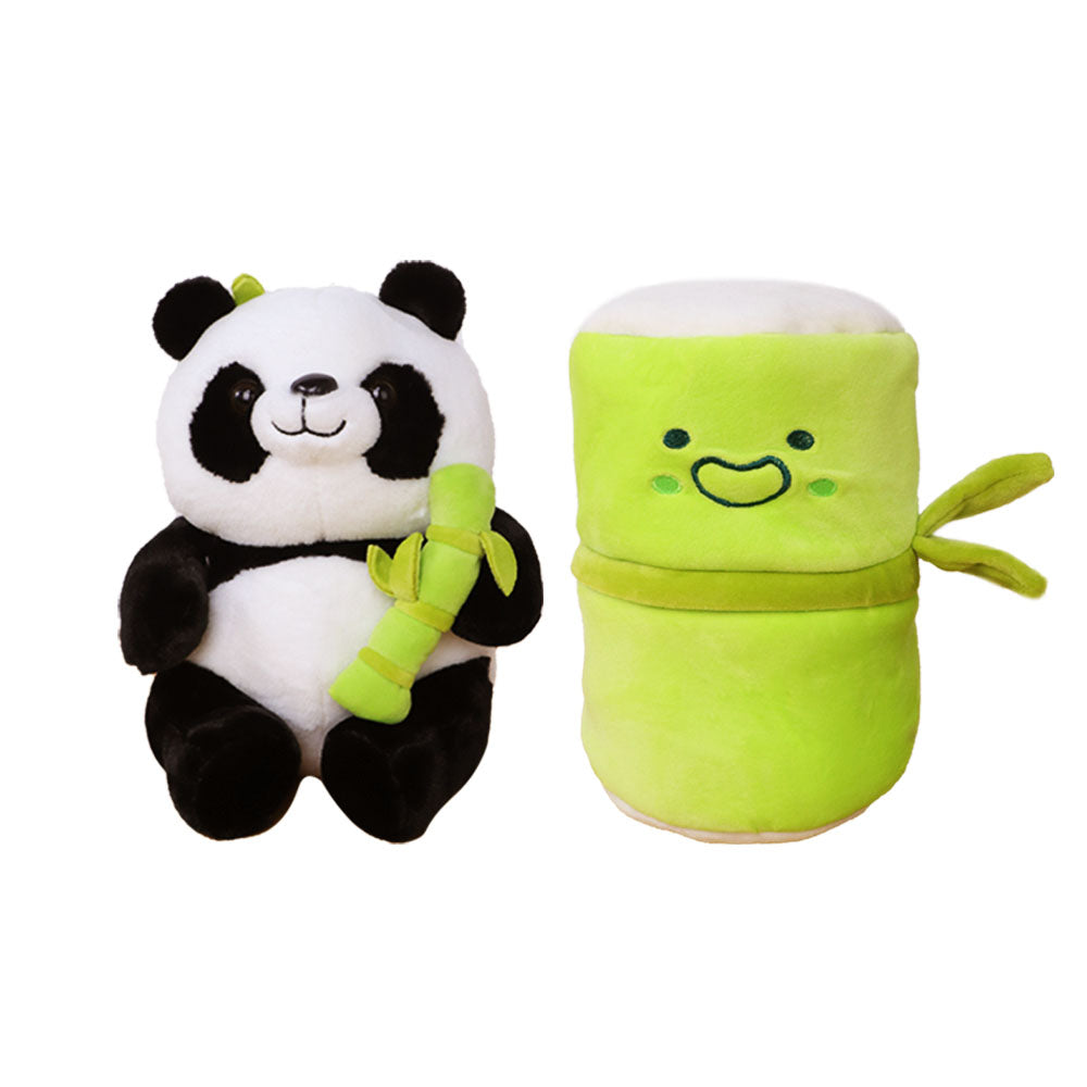 Bamboo Panda Soft Toys | Panda Teddy Bear with Bamboo House