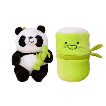 Bamboo Panda Soft Toys | Panda Teddy Bear with Bamboo House