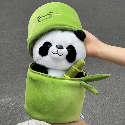 Bamboo Panda Soft Toys | Panda Teddy Bear with Bamboo House