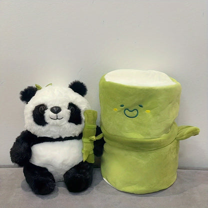 Bamboo Panda Soft Toys | Panda Teddy Bear with Bamboo House