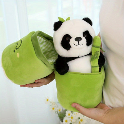 Bamboo Panda Soft Toys | Panda Teddy Bear with Bamboo House