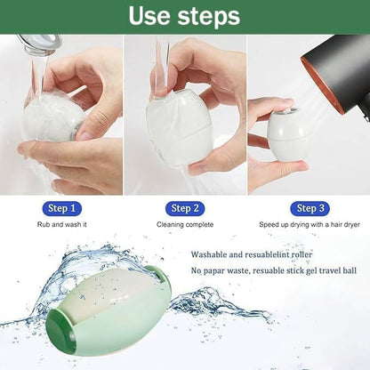 Reusable Lint Roller Ball – Extra Sticky, Washable &amp; Travel-Friendly (Green)