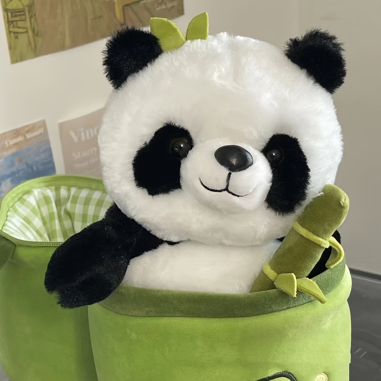 Bamboo Panda Soft Toys | Panda Teddy Bear with Bamboo House