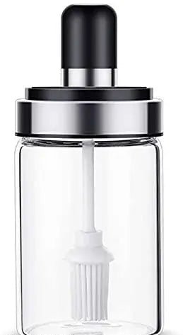 AppliKart 250 ml Glass Oil Dispenser With Basting Brush