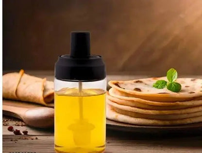 AppliKart 250 ml Glass Oil Dispenser With Basting Brush