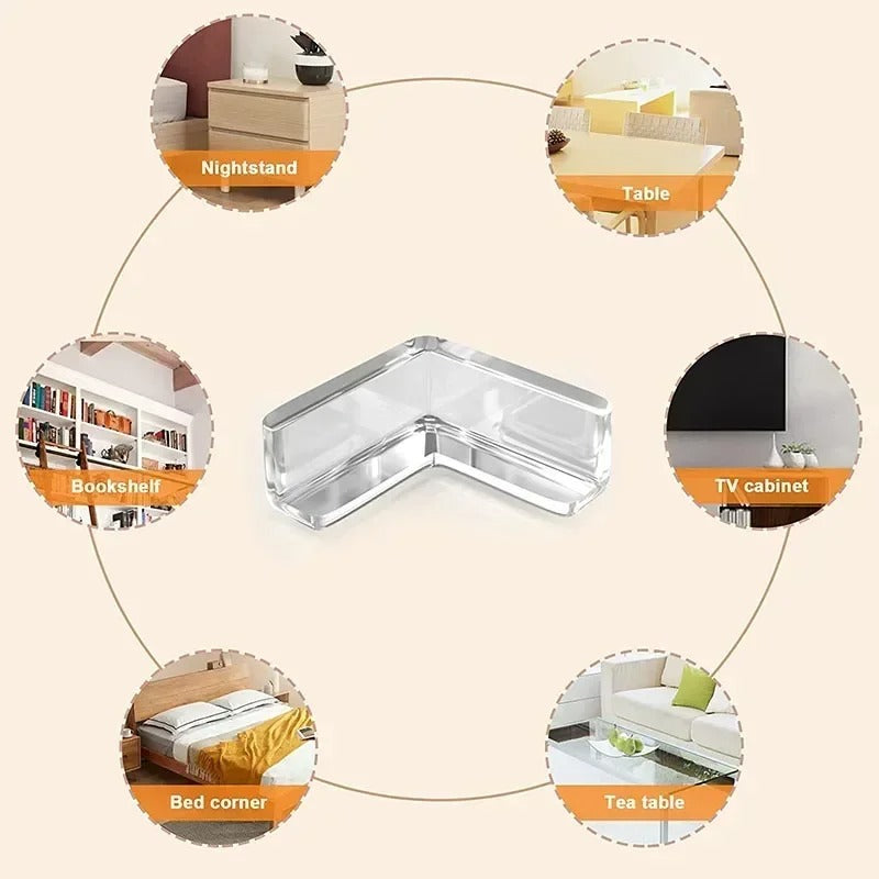 12 Pcs Safety Corner Protection Table Silicone Edge Corner Guard Transparent Anti Collision Desk Edge Protection Cover