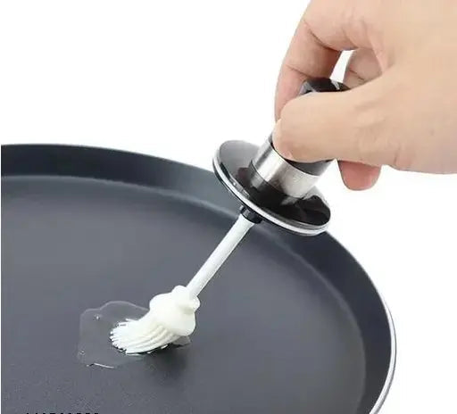 AppliKart 250 ml Glass Oil Dispenser With Basting Brush